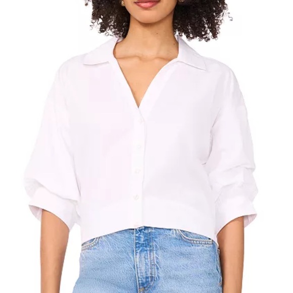 Parker Tops - NWT white cotton Parker Francesca blouse XL